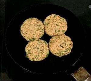 black chickpea patty